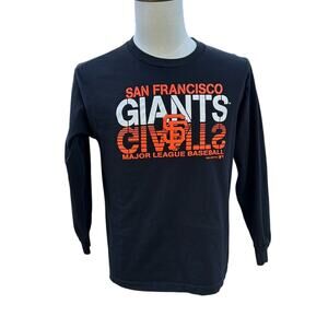 San Francisco Giants Long Sleeve Black T- Shirt Women's Size XL
